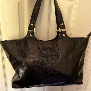 Tory Burch Satchel. Large. Black. Leather18” W by 9.5”H.4” Depth. 8” Bag Handle.